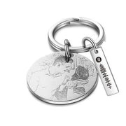 Personalized Photo Stainless steel Keychain set