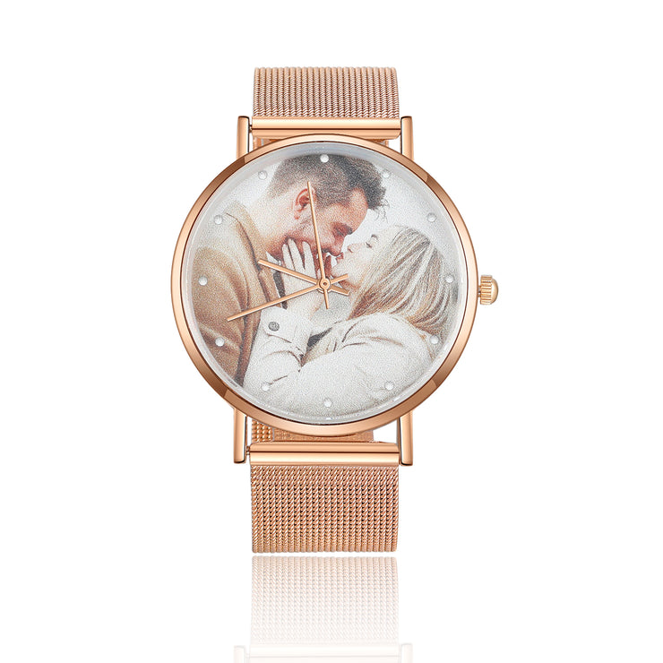 Personalized Alloy and stainless steel Photo Watch