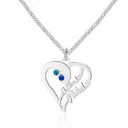 Heart Shaped Birthstone Necklace