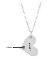 Custom 925 Sterling Silver Heart Necklace