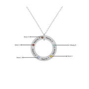 Custom 925 Sterling Silver Circle Necklace