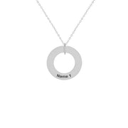 Custom 925 Sterling Silver Circle Necklace