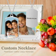 Custom Stainless Steel Photo Pendant Necklace