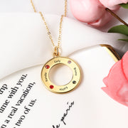 Engraved & BirthStone Personalized Necklace