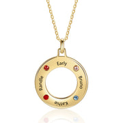 Engraved & BirthStone Personalized Necklace