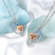 Custom Dolphin Heart Necklace