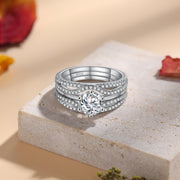 925 Sterling Silver Moissanite Ring