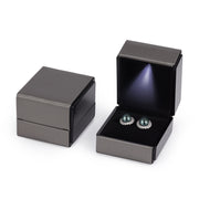925 Sterling Silver Black Pearl Earrings