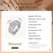 925 Sterling Silver Moissanite Ring