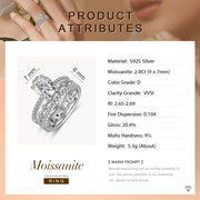 925 Sterling Silver Moissanite Ring