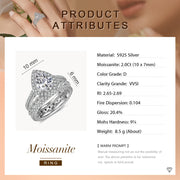 925 Sterling Silver Moissanite Ring