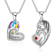 Custom Heart Animal Horse Necklace