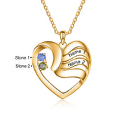 Copper Birthtsone Heart Shape Necklace