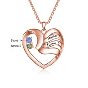 Copper Birthtsone Heart Shape Necklace