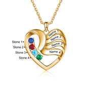 Copper Birthtsone Heart Shape Necklace