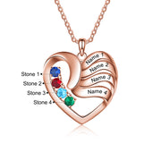 Copper Birthtsone Heart Shape Necklace