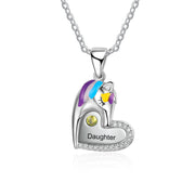 Custom Heart Animal Horse Necklace