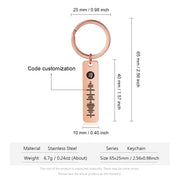 Personalized Stainless Steel Code Custom Keychain