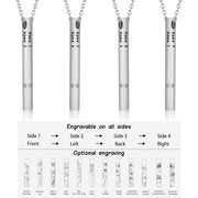 Personalized Sainless Steal Vertical Bar Necklace
