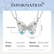 Custom Butterfly Necklace Set