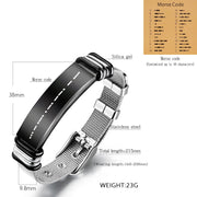 Custom Morse Code Men Bracelet