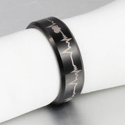 Stainless Steel Black Ring