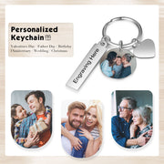 Custom Stainless Steel Photo Keychain