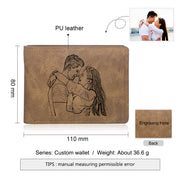 Fashion Personalized Leather Photo Wallet