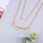 Personalized Rhodium Plated Name Necklace