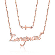 Personalized Rhodium Plated Name Necklace