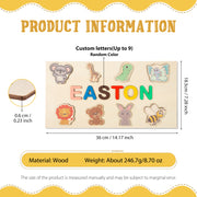Custom Wood Baby Toy Name Puzzle