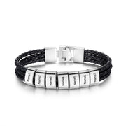 Custom Name Leather Business Bracelet