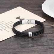 Custom Name Leather Business Bracelet