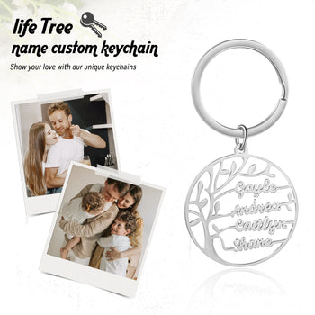 Custom Family Tree Keychain