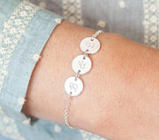Personalized Custom Fingerprint Disc Bracelet