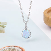 Opal Necklace With 45cm Chain