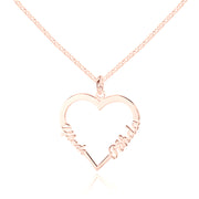 Custom Heart Name Necklace