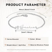 Custom Copper Birthflower Name Bracelet