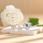 Heart Shape Wing Stud Earring