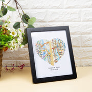 Personalized Wooden Map Frame