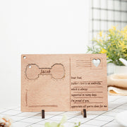 Personalized Wooden Bone Greeting Card