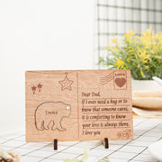 Wooden card Polar bear and Personalized Name Keyring with texts