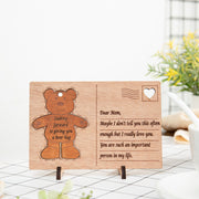 Personalized Wooden Bear Greeting Card