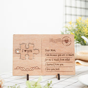 Personalized Wooden Puzzle Greeting Card