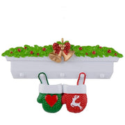 Personalized Family Gift Engraved 2 Names gloves Christmas Ornament For Family