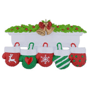 Personalized Family Gift Engraved 2 Names gloves Christmas Ornament For Family