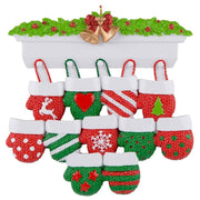 Personalized Family Gift Engraved 2 Names gloves Christmas Ornament For Family