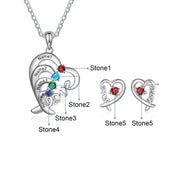 925 Sterling Silver Heart Shape Jewelry Set