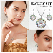 Rhodium Plated Family Tree Jewelry Set