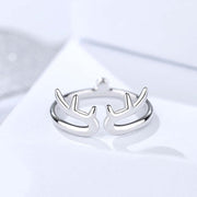 925 Sterling Silver Elk Opening Rings